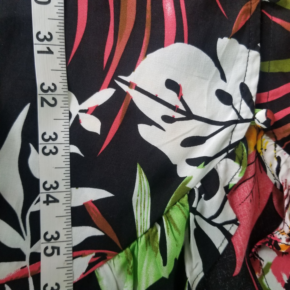 Lulus Women's Tropical Print Dress, Black, High-Low Maxi Dress Size M, New - Picture 8 of 12